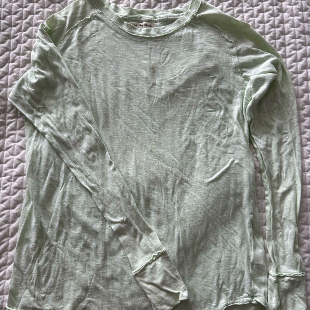 We The Free Mint Green Long Sleeve T-Shirt